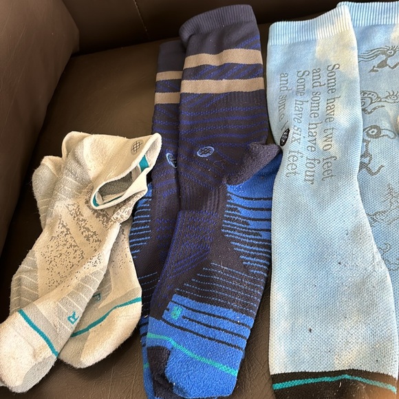 Stance socks. 2 pair ankle socks, 2 blue pairs. Large. - Picture 3 of 3